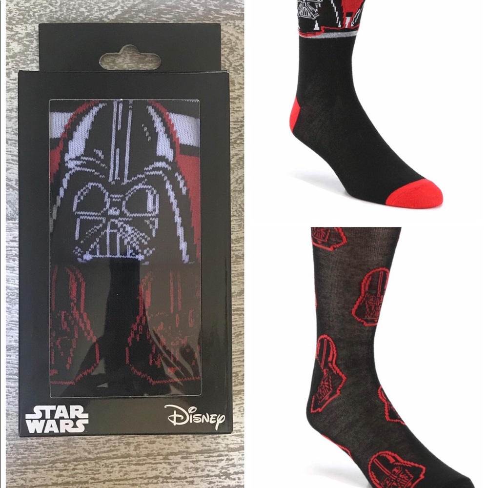 3/$15 Disney Star Wars Darth Vader Crew Sock Set